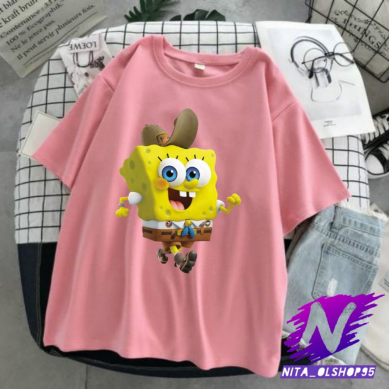 baju Spongebob kaos anak kartun Spongebob kecil