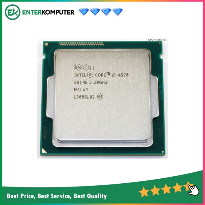 Processor Intel Core i5-4570 3.2Ghz - Cache 6MB [Tray] Socket LGA 1150 - Haswell Refresh Series