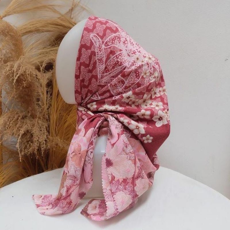 Kerudung Voal/ kerudung hijab motif Deenay kw/ Kerudung hijab polos/ Kerudung hijab bahan halus adem