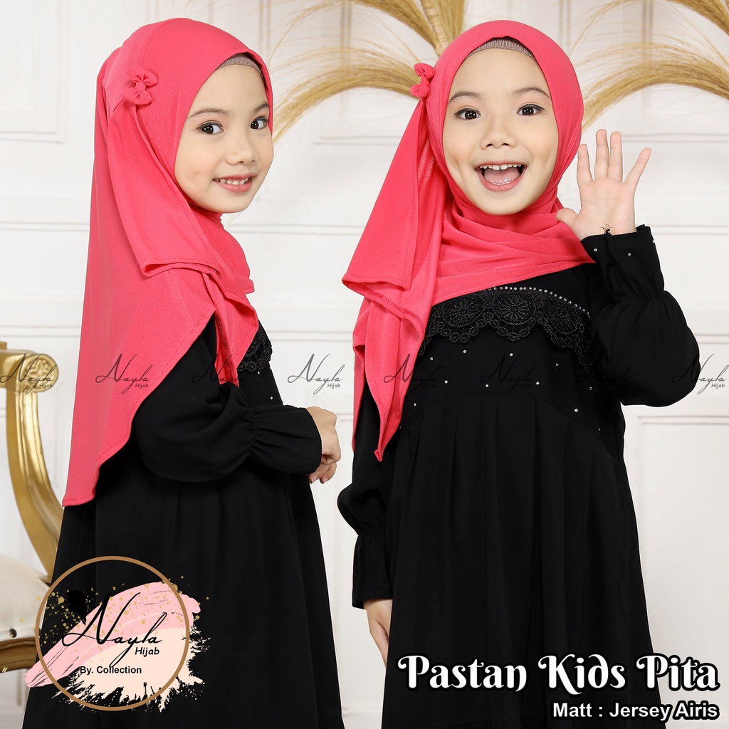 KERUDUNG PASHTAN KIDS PITA JERSEY AIRISH HIJAB INSTAN ANAK JERSEY AIRIS TERBARU NAYLA HIJA'B