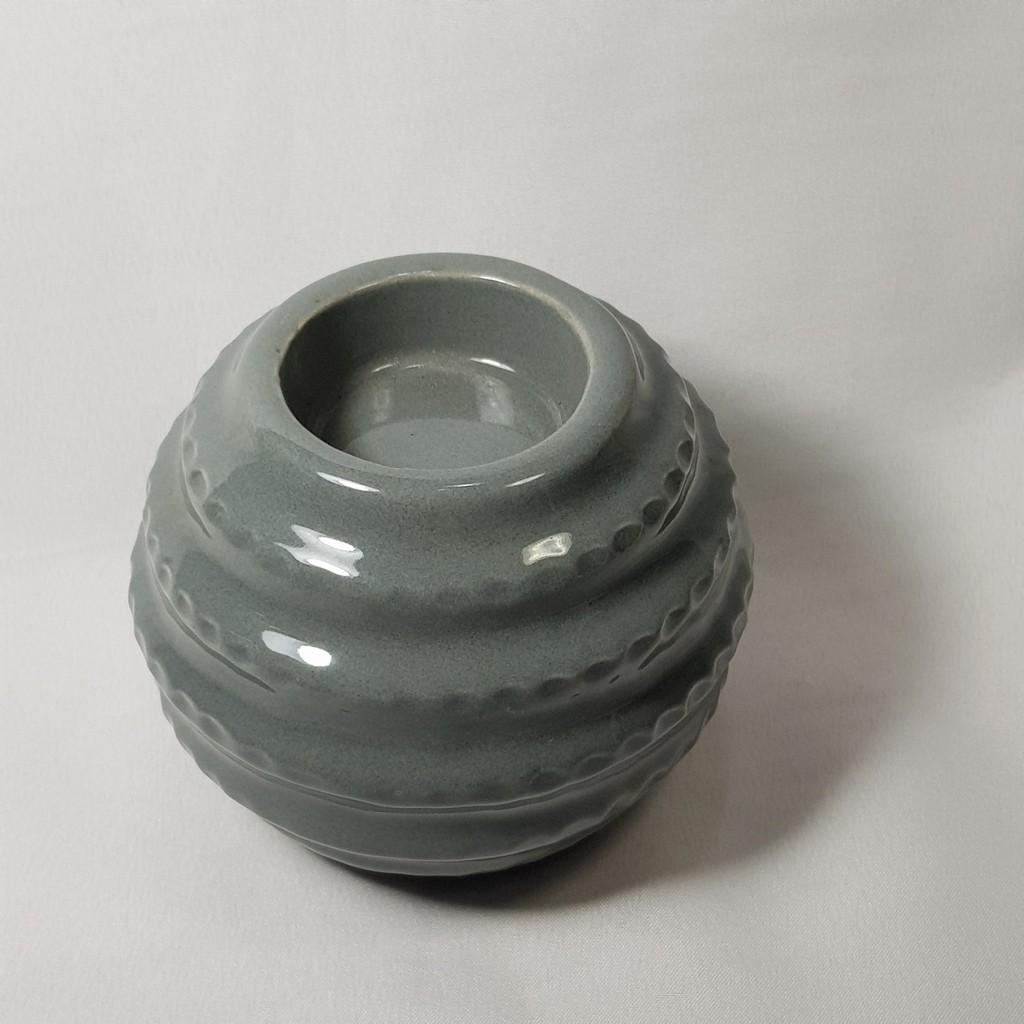 Tempat lilin unik keramik candle holder dekorasi keramik spiral abu lingkaran lilin aromaterapi case