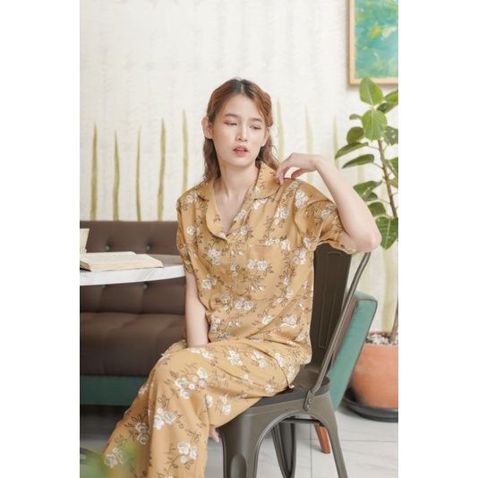 EMILY CP SWAP PAJAMAS BAJU TIDUR PIYAMA BAJU TIDUR RAYON PIYAMA RAYON PIYAMA POLOS-motif 3