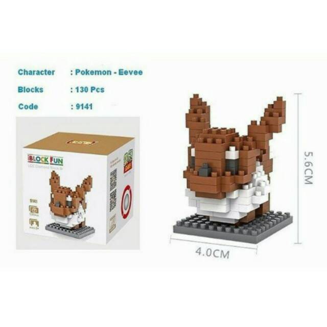 Eevee Pokemon 9141 - lego loz nanoblock
