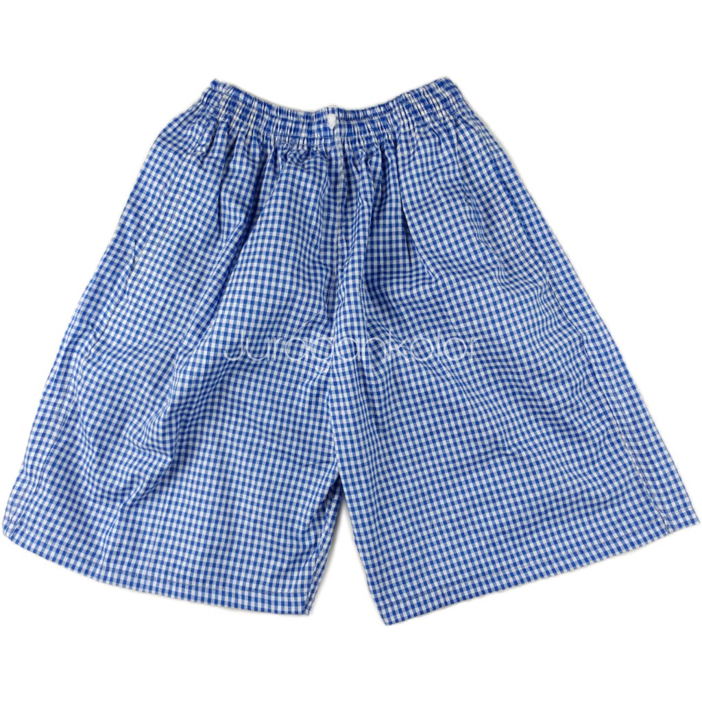 Celana Pendek Pria / Wanita Santai Motif Kotak Salur (Short) -KTK52