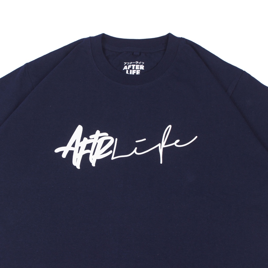 AFTERLIFE - Tshirt Unterschrift Navy | 21047F