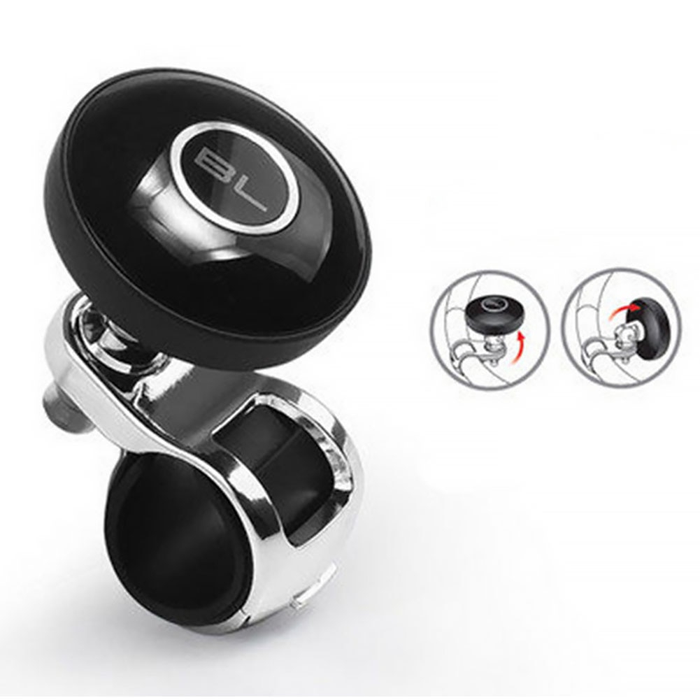 Knob Power Handle Alat Bantu Pemutar Setir Mobil Universal Bahan Metal Warna Hitam