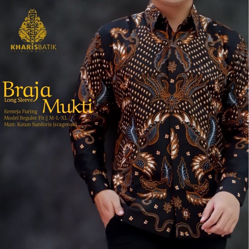 Batik BRAJA MUKTI Full Furing Katun Halus Size S-XXXL High Quality
