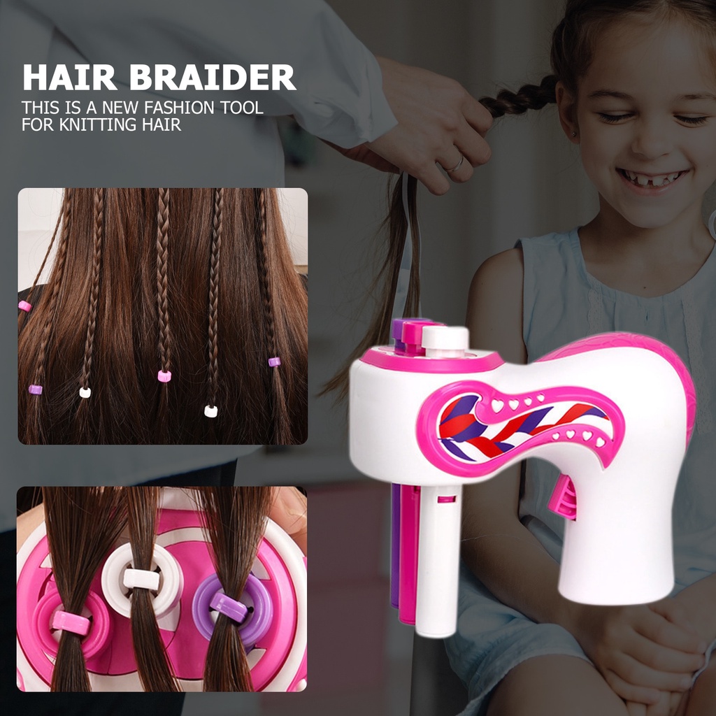 Alat Kepang Rambut otomatis auto rapih seperti PRO untuk wanita dan anak perempuan rambut panjang Otomatis Hair Knitting Tools tata rias rambut otomatis kepang pantai Girl Automatic Hair Braider Electric DIY Hair Weave Machine Twist Knitting Roll Twisted