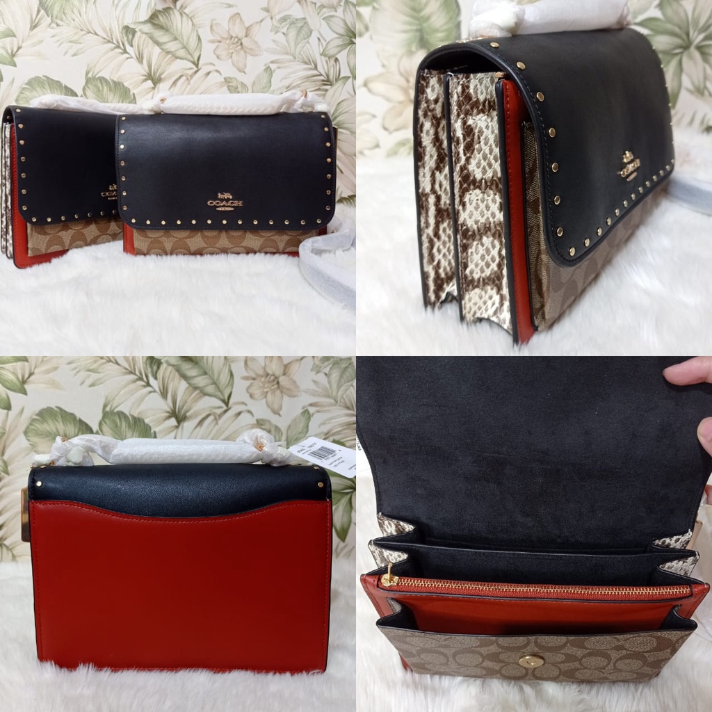 Tas Coach 90400 Klare Crossbody Signature Snake Khaki Multi New Original