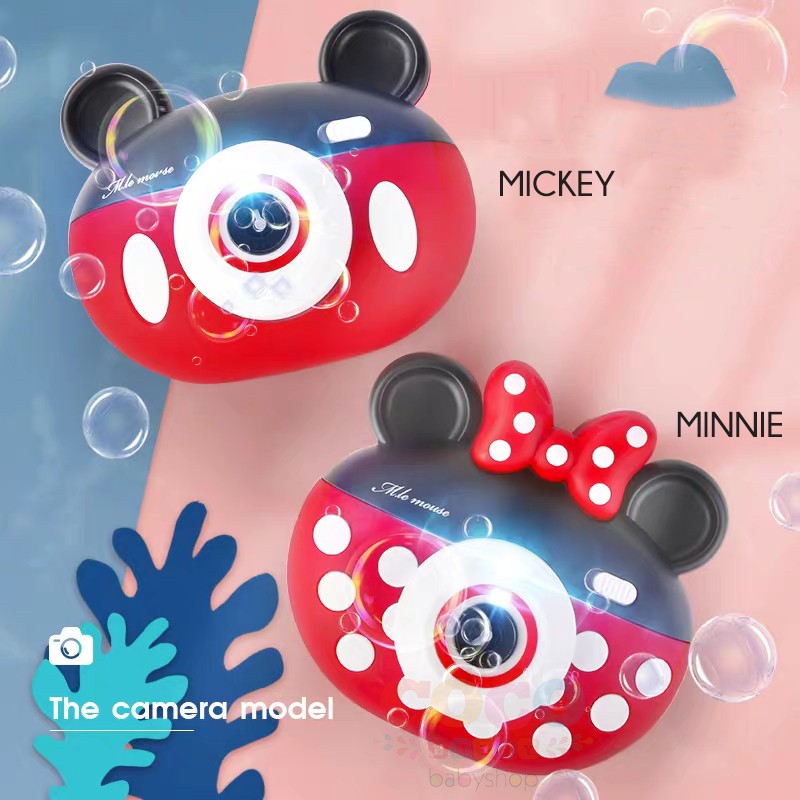 Mainan Anak Musik Elektrik BUBBLE TOY CAMERA MINNIE MICKEY Ready