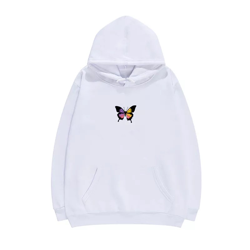 Sweater Hoodie Hodie Hoddie Wanita Gambar Kupu-Kupu Butterfly Sweeter Switer Cewek Cewe Oversize Korean Style Tebal Ori Murah Import Premium Terbaru XXL Jumbo Hoodie Wanita Oversize Korea Tebal Jaket Hoodie Butterfly Kupu-kupu