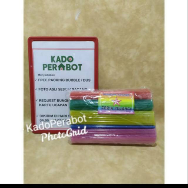 

Sedotan Plastik Pelangi Murah & Higienis isi 205pcs