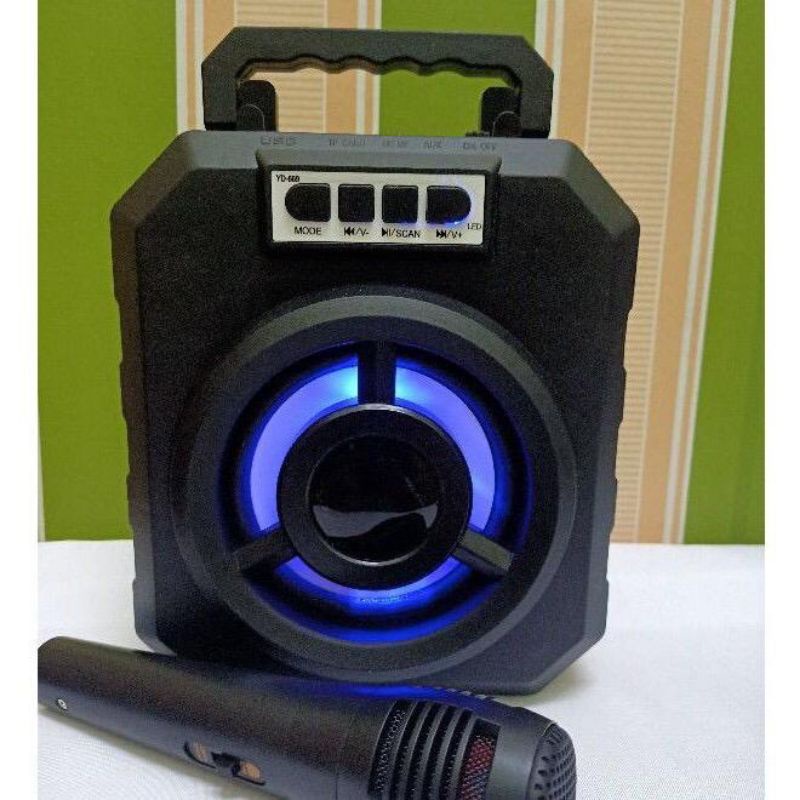 Speaker Bluetooth karaoke YD 669 free Microphone Speaker Termurah