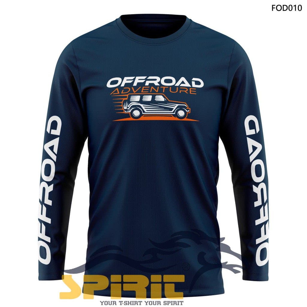 Baju Kaos Mobil Offroad Adventure Pria Lengan Panjang