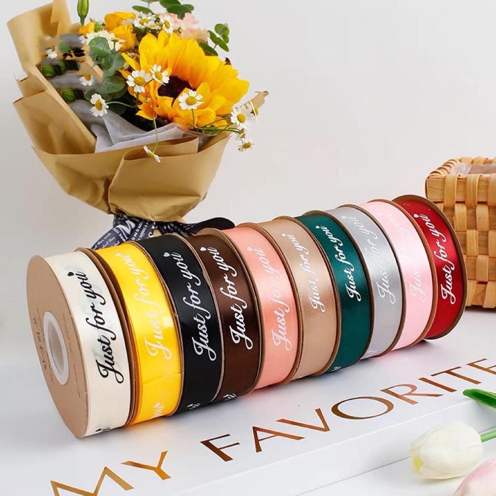 

Iju121 Pita Satin Roll Motif Just For You/Pita Kado 2.5Cm/Pita Dekorasi Buket