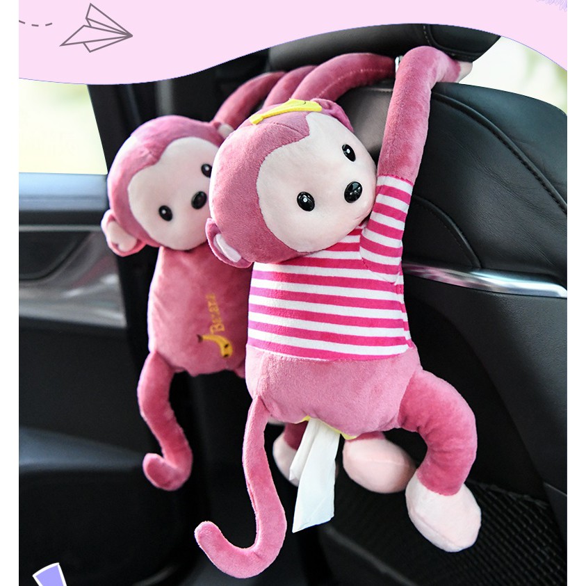 NEW WHOLE MONKEY Monyet Kotak Tempat Sarung Tisu Gantung Belakang Jok Mobil Arm Rest Tissue Holder