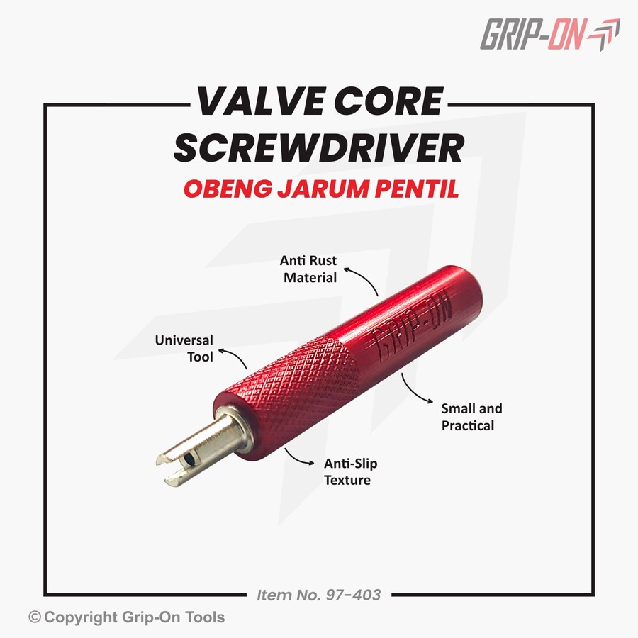 PEMBUKA PENTIL MINI GRIP ON / VALVE CORE SCREWDRIVER MINI GRIP-ON VCT-03