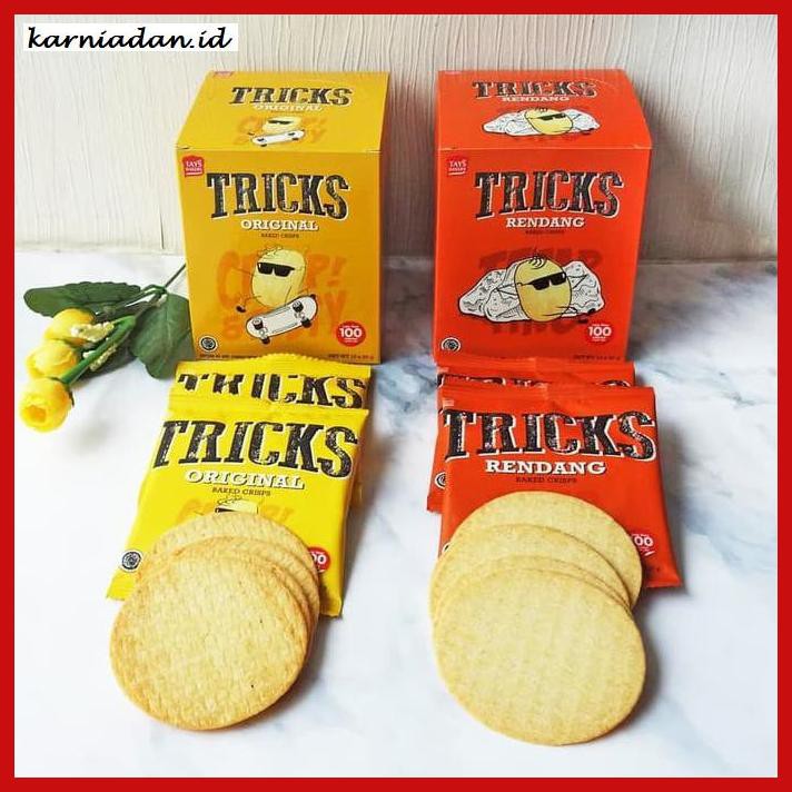 

MAKANAN-RINGAN- SNACK TRICKS BAKED CRIPS- KIMCHI - 1 BOX 10 PCS - ORIGINAL -BERMACAM-MACAM.