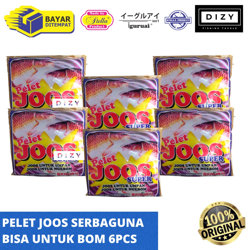 Pelet Umpan Ikan Nila Mujair Mas Tombro Dan Ikan Air Tawar Joos Stella 6pcs Super 250gram