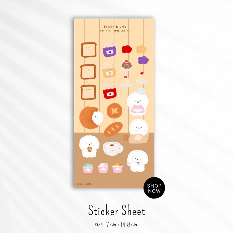 

Bakery and Cafe - 7 x 14.8 cm Study & Journal Sticker Sheet