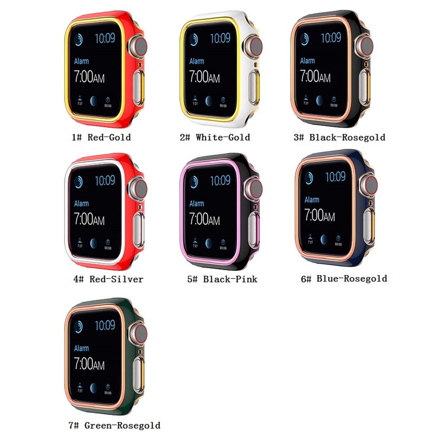 Casing PC Keras (Tanpa Layar) untuk Apple Watch 38mm 40mm 42mm 44mm Series SE/6/5/4/3/2/1