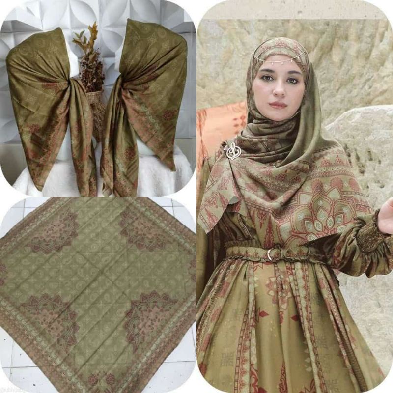 Hijab Motif L by LCB / Hijab Branded Segiempat