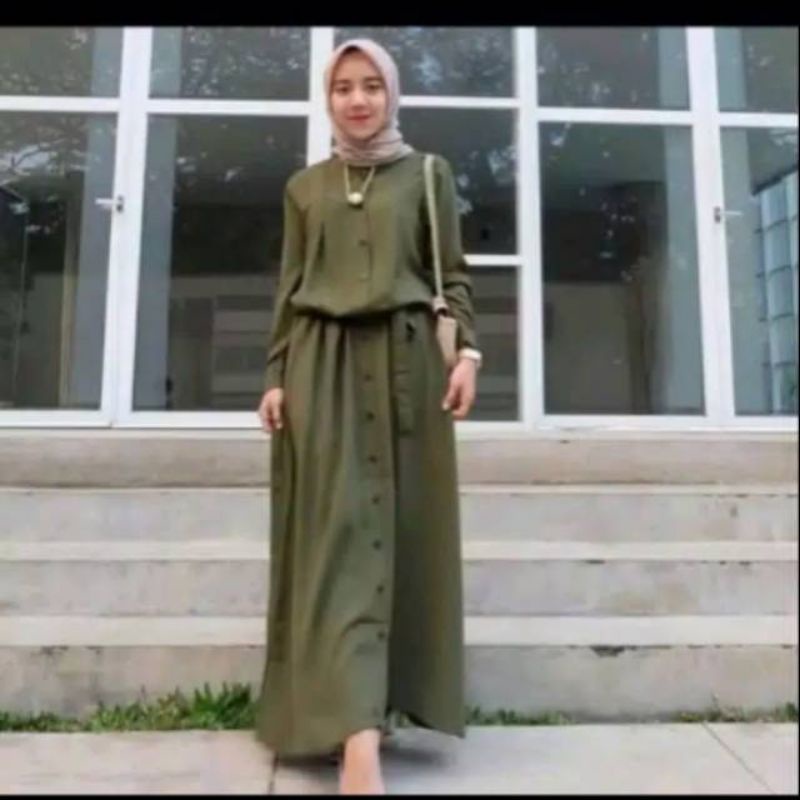 Miki maxi dress fashion muslim remaja wanita