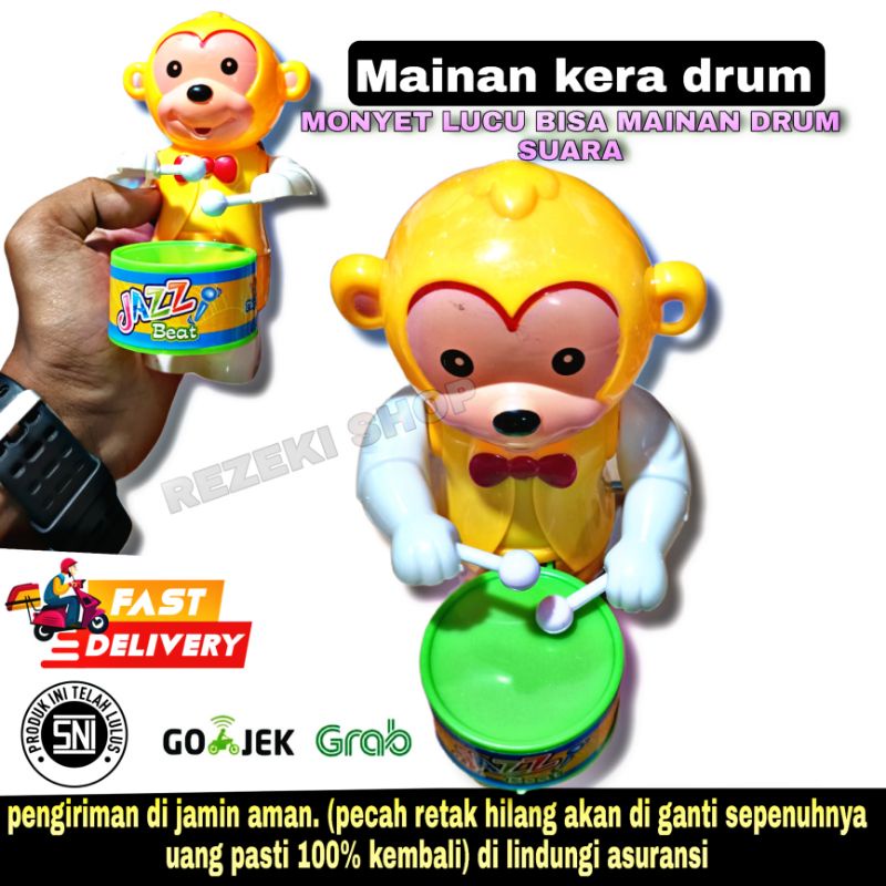 mainan monyet drum SNI - murah tambur