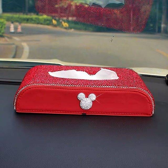 tempat tissue mobil mickey kotak tissue mobil mickey blink merah Kotak Tempat Tisu Mobil Car Dashboard Tissue Box Kulit Sintentis Bentuk D BLINK