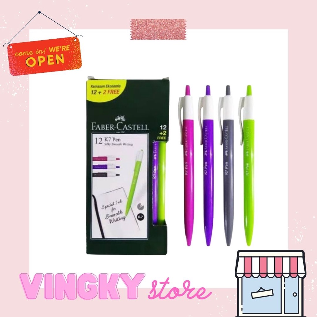 

Pulpen Faber castell K7 isi 12+2 pc