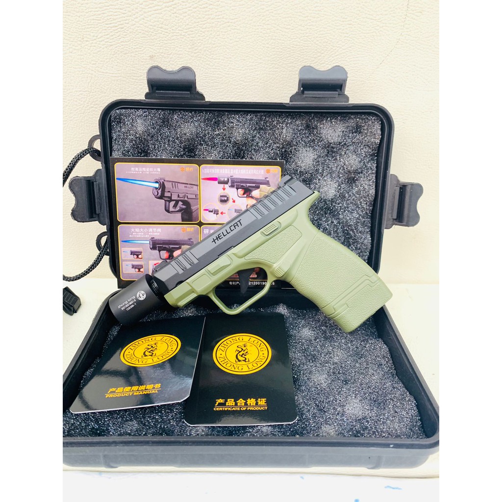 KOREK API GAS MODEL PISTOL HELLCAT BONUS KOPER BOX MODEL API LAS