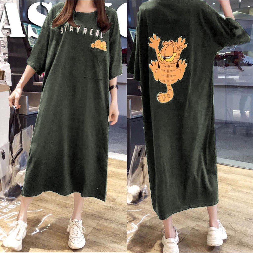 Damai fashion jakarta - long dress JUMBO wanita STAYREAL  - konveksi murah tanah abang