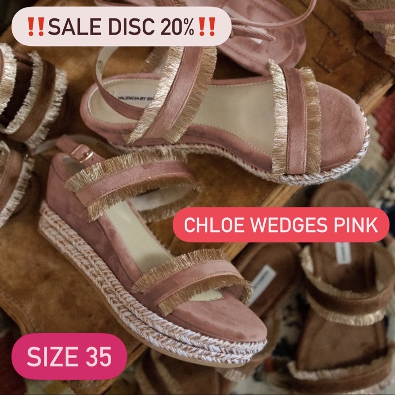 Valencia by Enrica CHLOE WEDGES PINK size 35