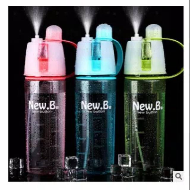 Botol Minum New B B60 Sport Cycling Button Spray Water Bottle Outdoor 600 ml