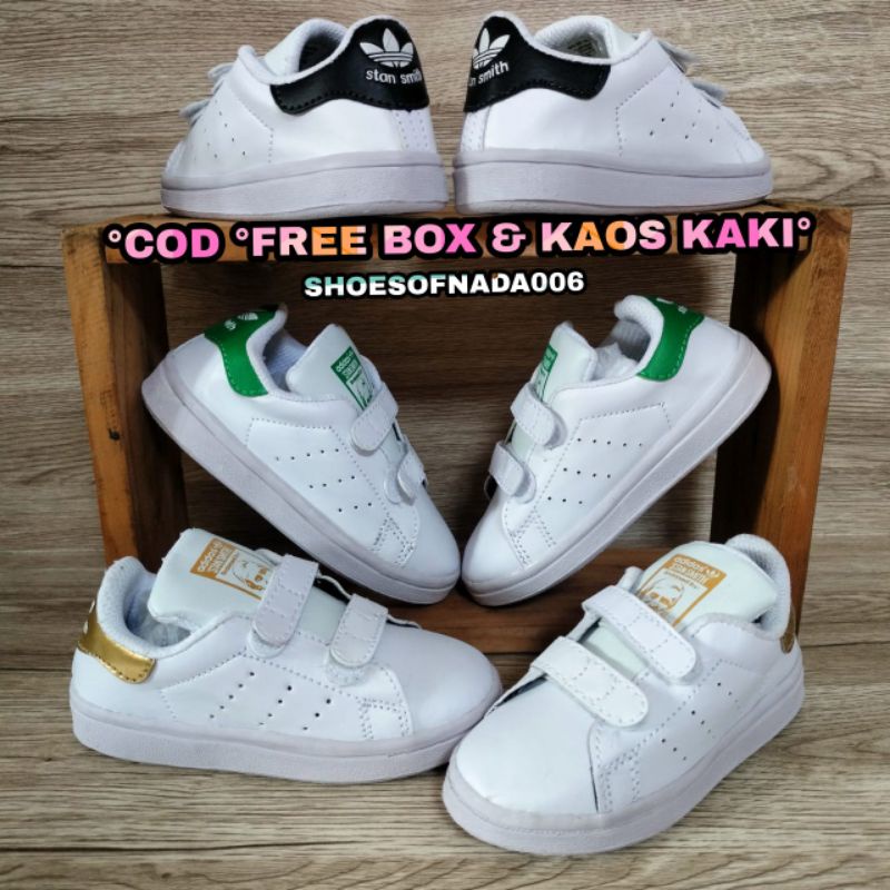 SEPATU ANAK ADIDAS STANSMITH VELCRO SEPATU PUTIH ANAK SEPATU ANAK LAKI LAKI PEREMPUAN