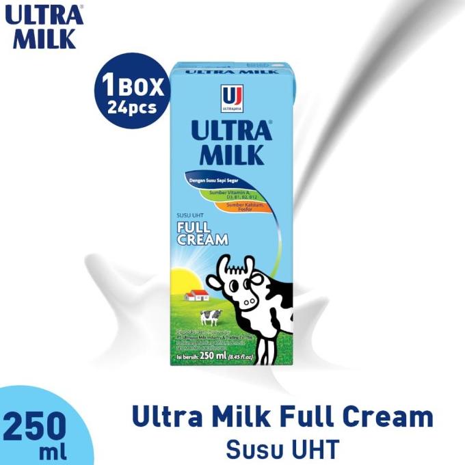 

(BISA COD) Ultra Milk Susu UHT Full Cream 24x250ml TERBAIK Kode 423