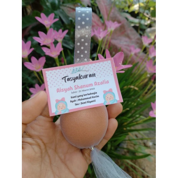 Jual Tempat Telur Aqiqah Simple Tile Polkadot Free Kartu Nama Kartu Ucapan Shopee Indonesia