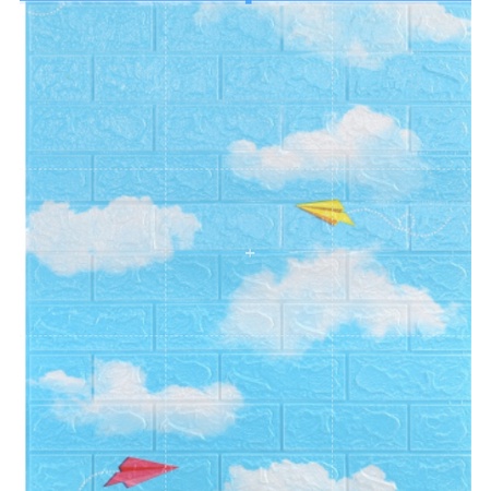 Big Size 70x77cm Wallpaper Dinding 3D ​Motif Batu Bata Putih Sticker Dinding Dekorasi Kamar ​murah Perekat Diri-ZW-K9（ 70x77cm）