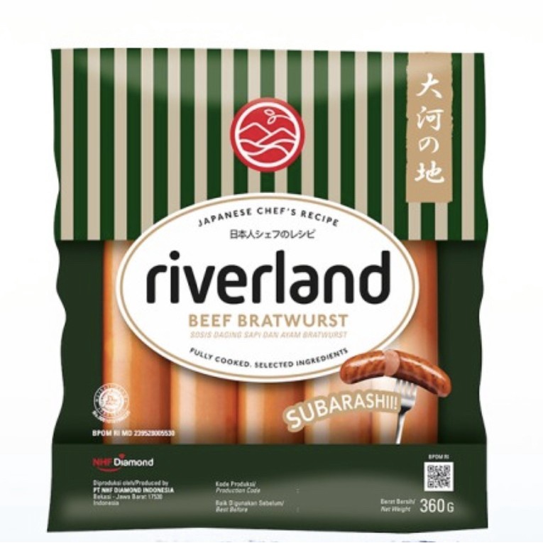 

Riverland Beef Bratwurst Sausage 360gr | Sosis Ala Jepang