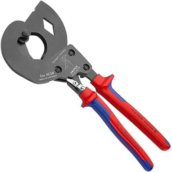KNIPEX 95 32 340 SR Tang Potong Kabel ACSR Cable Cutter (ratchet action) For cables with a steel cor