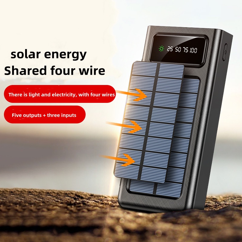 【3 years warranty】Powerbank original 80000mAh power bank 100000mah Solar power bank Solar battery wo