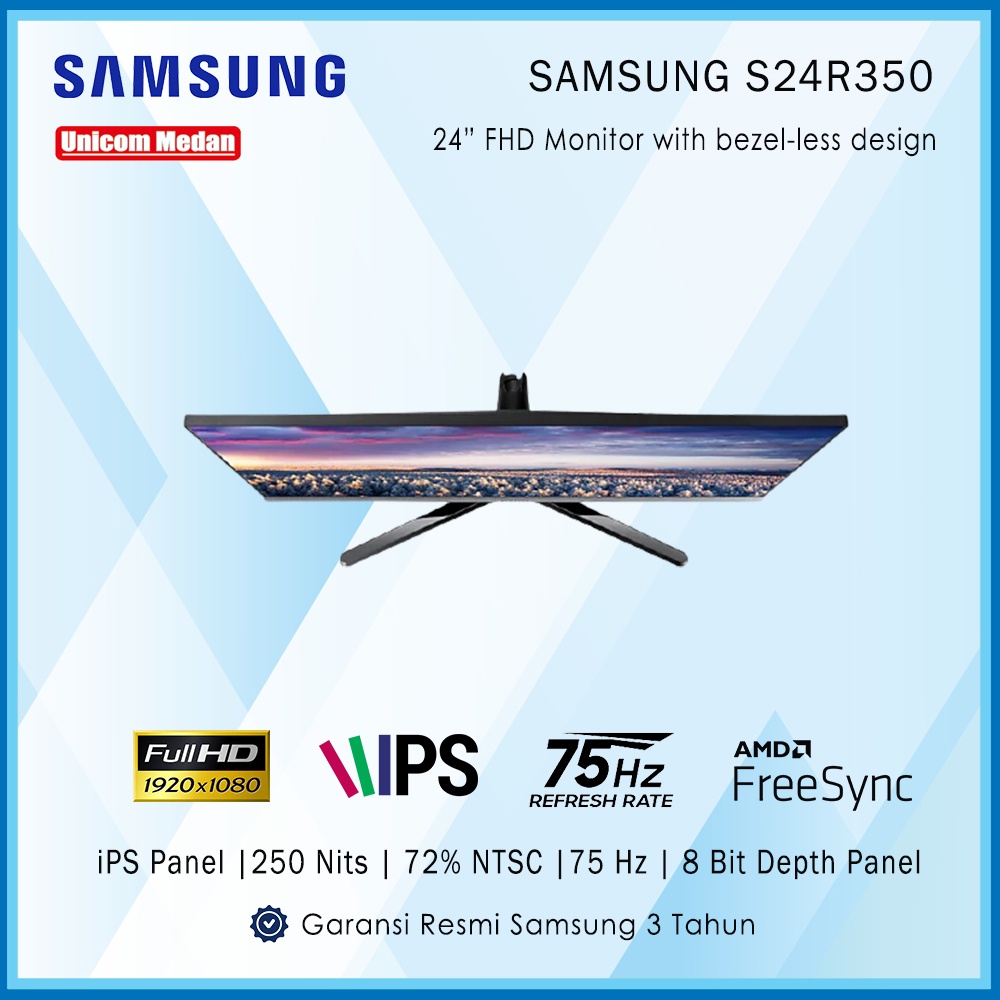 Samsung S24R350 24 inch monitor FHD bezel-less design