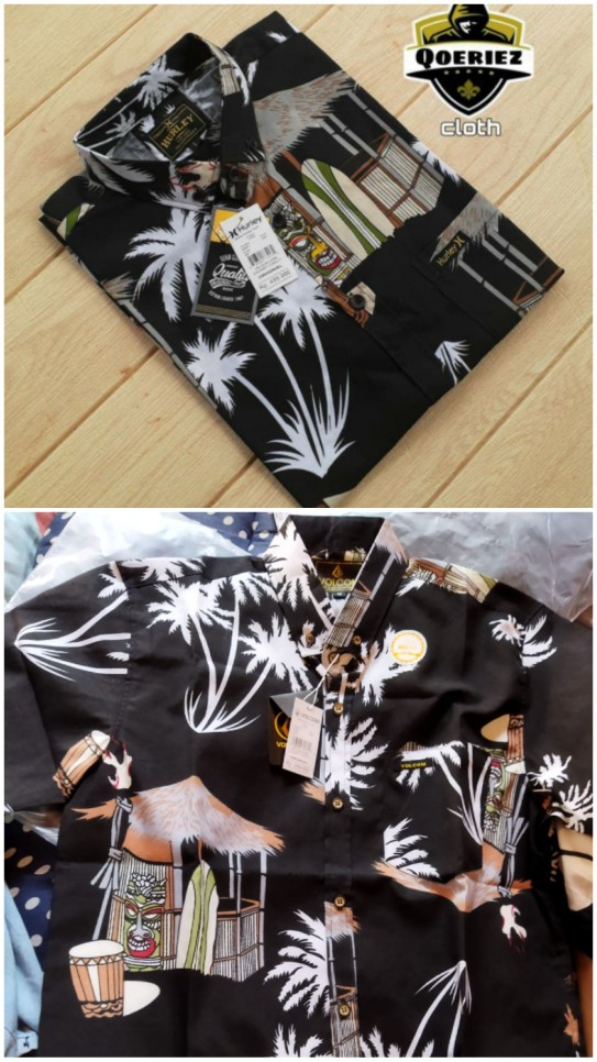 Kemeja Motif | Hem Murah | Kemeja Pendek Keren | Surfing | Hot Produk | Bisa Cod