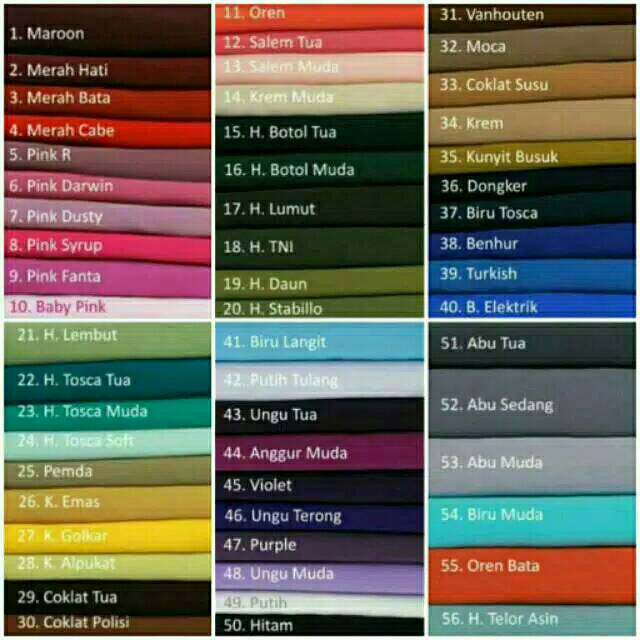 Kain jersey super ready semua warna Shopee Indonesia