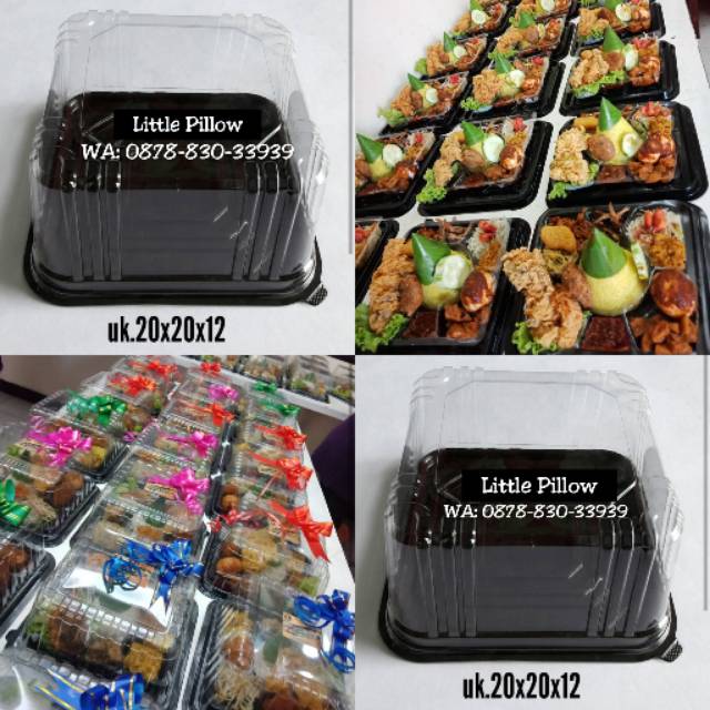 (ISI 10PCS) Mika Tumpeng Kotak/Mika Bolu Kotak/Box Tumini/Box Kue Kotak/Tray Tumpeng Mini Kotak