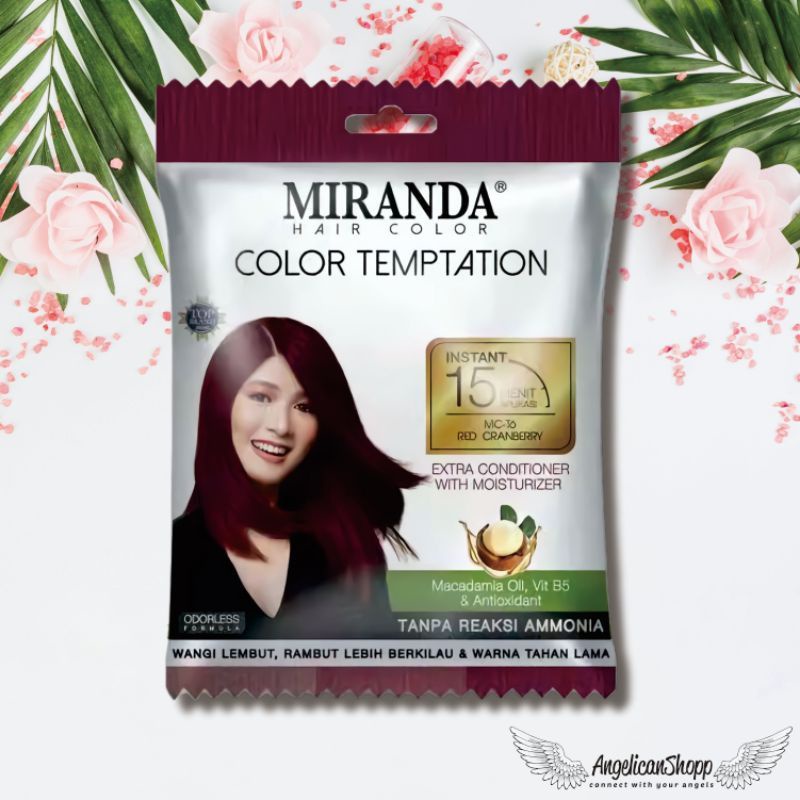 MIRANDA HAIR COLOR TEMPTATION SACHET / MIRANDA CAT PEWARNA RAMBUT INSTANT 15 MENIT