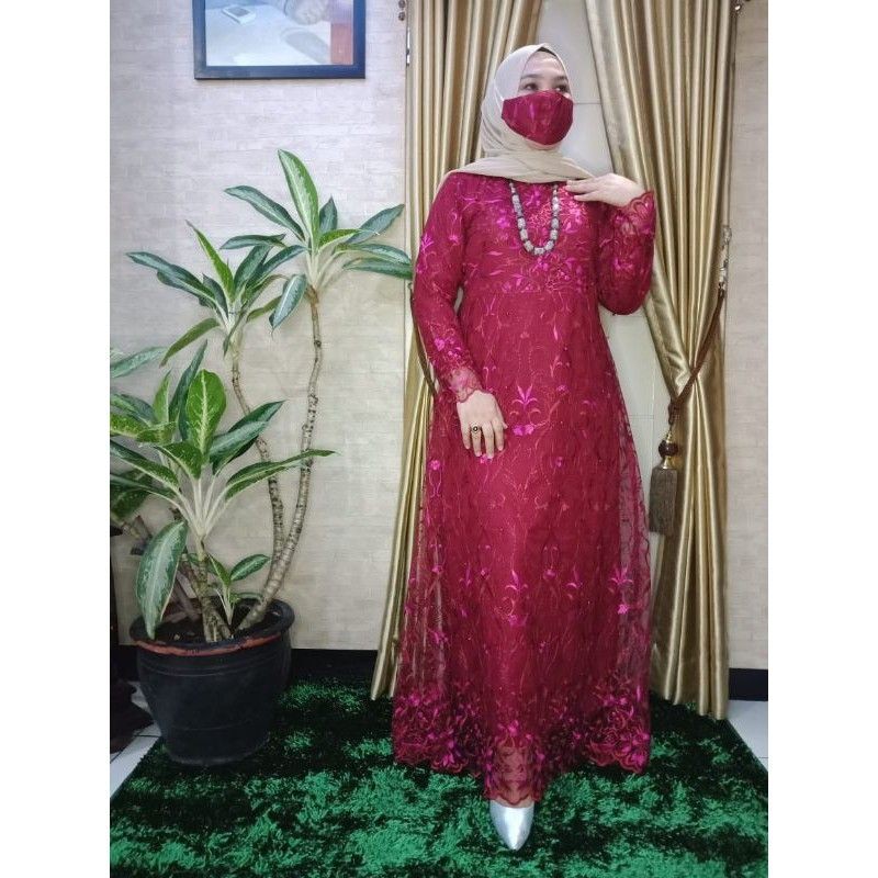 REALPICT GAMIS ULFA/GAMIS PESTA TERBARU/DRESS MEWAH/BY LORAMA