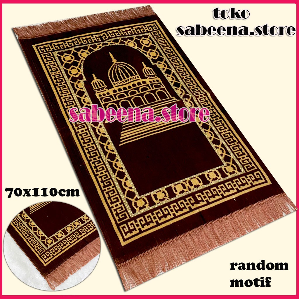 Sabeena Store - Sajadah Turki Turkey Jumbo Besar Bulu Tebal Motif 70 cmx110 cm Premium Murah