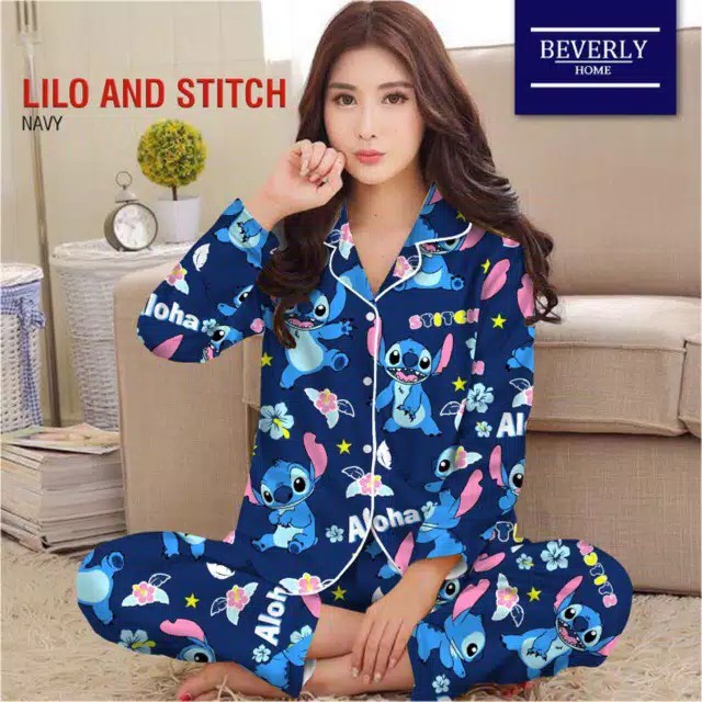 blinqshop baju tidur piyama PP LILO STITCH