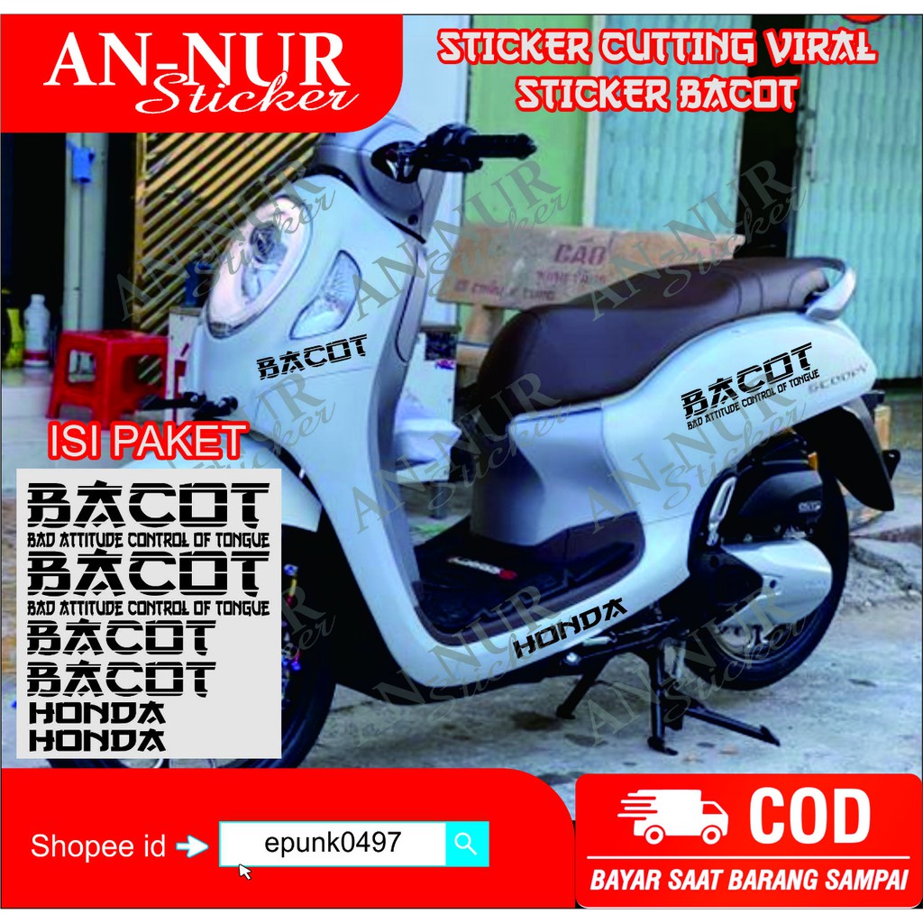 STICKER CUTTING BODY SCOOPY BACOT HONDA